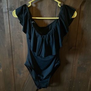 Black off the shoulder bathing suit
